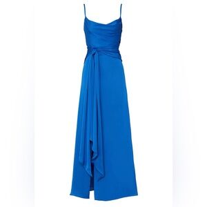 Fame and Partners Anita Blue Satin Dress